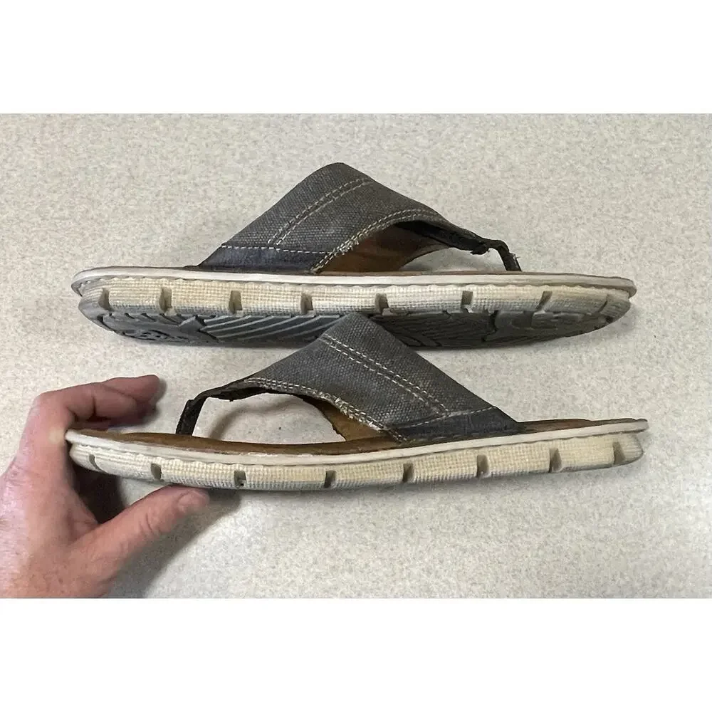 BORN Brown Leather Thong Flip Flop Sandals Men’s Size 14/47 Sandal Casual Shoes